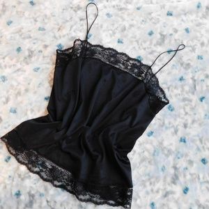 Black Lace and Satin Camisole